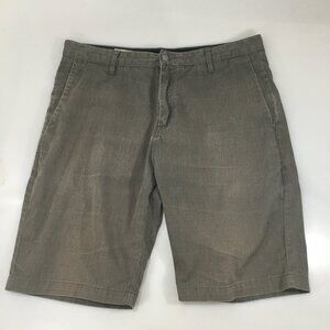 Volcom 34 Vmonty Charcoal Wash Cotton Blend Bermuda Shorts